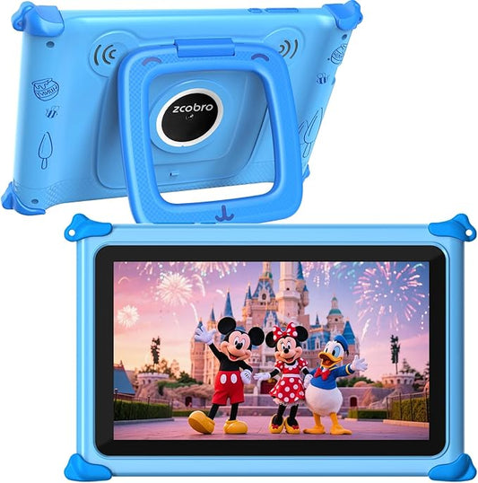 Kids Tablet 7 inch Tablets for Kids 3-7 32GB Toddler Tablet with Protective Case Android Kid Learning Tablets with WiFi YouTube Parental Control Netflix GMS Child Computer for Baby Boys Girls (Blue)