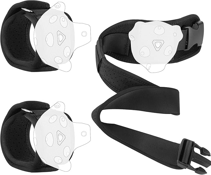 Geekria VR Tracker Waist Belt and Tracker Hand Strap Compatible with HTC Vive System Tracker Adjustable Belt and Hand Straps, Compatible with Waist and Full-Body Tracking in Virtual Reality