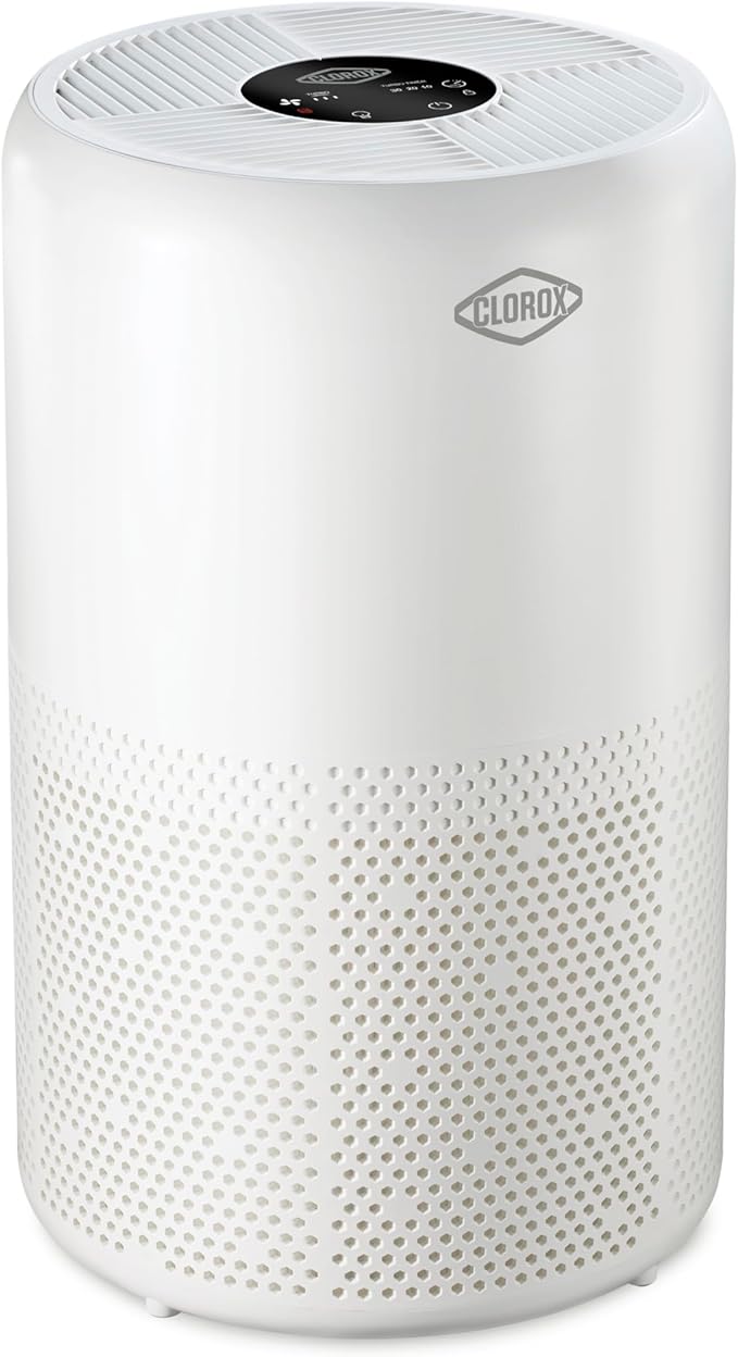 Clorox Turbo Air Purifiers for Home, True HEPA Filter, Quickly Cleans Large Rooms Up to 1,650 Sq Ft, Reduces 99.9% of Mold, Viruses, Wildfire Smoke, Allergens, Pet Allergies, Dust, Whisper Quiet