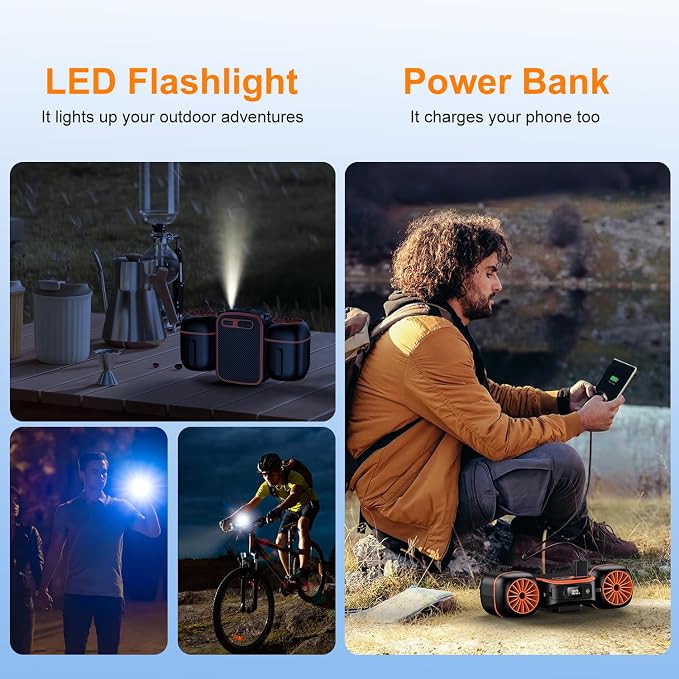 2026 Portable Waist Fan with Dual Small Fans for 10 times Strong Wind & Wide Cooling Area 10000mAh Battery Over 30H Working Time Hands-Free Fan with Belt for Outdoor, Sports (Black)
