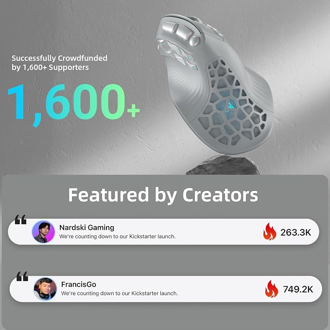 SOLAKAKA E9 PRO Ergonomic Vertical MMO Mouse with 8K Dongle, Gray-Silver | Ergonomic 45° Grip vertical,PAW3395 36000 DPI Sensor, Tri-Mode Wireless,10 Side Buttons,1000mAh Rechargeable,RGB