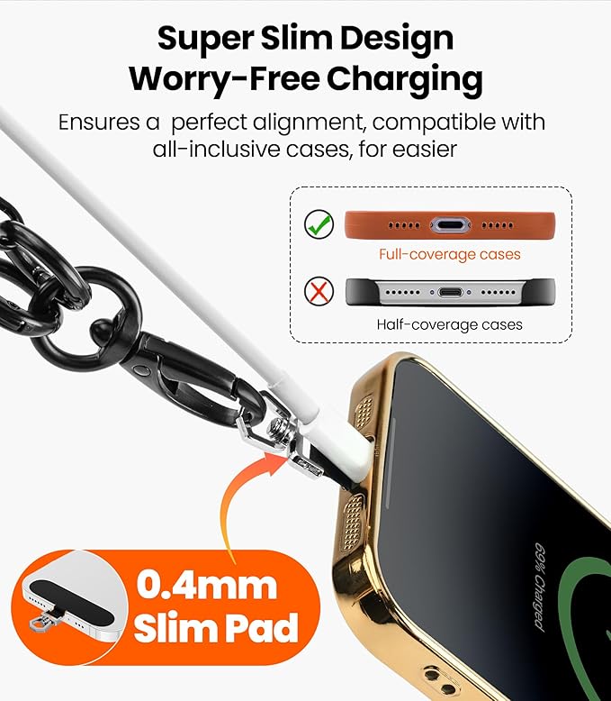 mimo Phone Lanyard Crossbody,Adjustable Anti-Theft Cell Phone Lanyard with 360° Rotating Tether Tab&Metal Buckles,Hands-Free Crossbody Phone Strap for Women&Men, for All Phones(Spiral Striped Black)