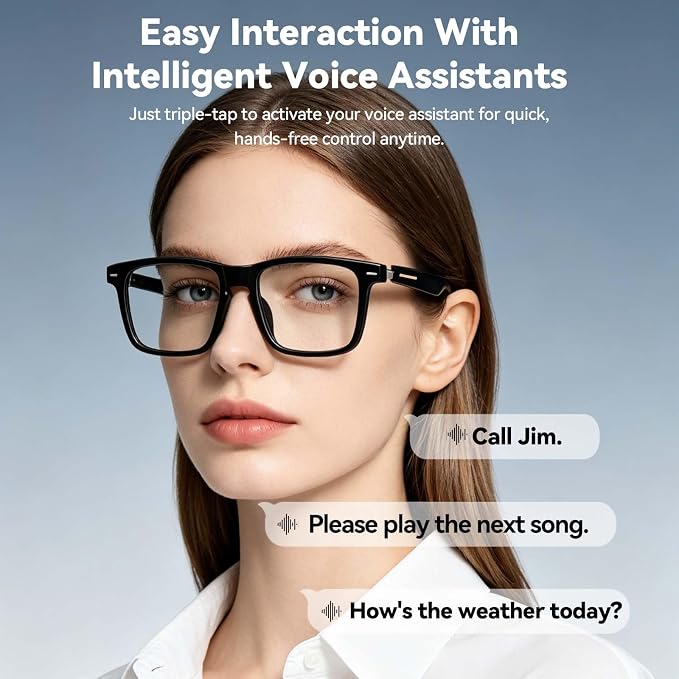 AI Smart Glasses for Men & Women – Bluetooth Glasses w/ 164 Languages Translation, Photochromic Lenses, Music & Hands-Free Calls, UV & Blue Light Protection for Sports Travel Driving Business