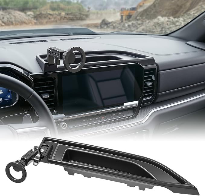 13.4”Screen Magnetic Phone Mount Holder for 2022-2026 Chevy Chevrolet Silverado & GMC Sierra Magnet Dash Cell Phone Cradles Adjustable Phone Stand Accessories for 2022+ Silverado/Sierra