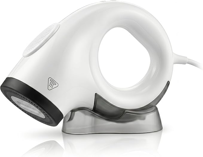 Vacuum Steamer,2-in-1 Handheld Garment Steamer,3500Pa Suction for Fabric Grip, 30s Fast Heat Up Portable Travel Steamer with 150ml Tank,Whit