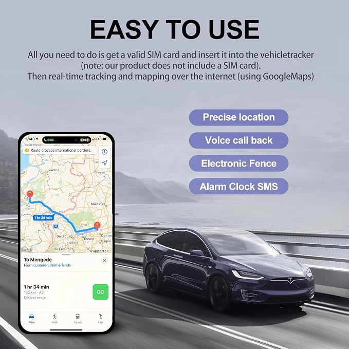 Mini GPS Tracker for Vehicles - Portable Real Time Magnetic GPS Tracking Device for Car, Full Global Coverage Location Tracker for Kids,Trucks/Person,No Subscription Required/No Monthly Fee (Mini)