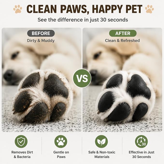DOGNESS W01 Automatic Dog Paw Cleaner for Small to Medium Dogs (Light Blue) | Original Design | Premium Thick Materials | Rechargeable