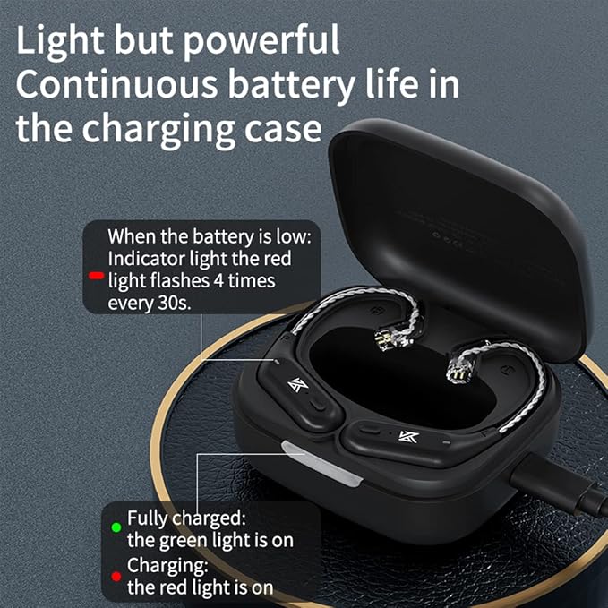 KZ AZ09 Bluetooth 5.4 Module Wireless Waterproof Ear Hook Extra Long Battery Life Bluetooth Cable for KZ ZST/ZSTX/ZS10/AS06/AS10/BA10/ZSR/ES4 (B pin)