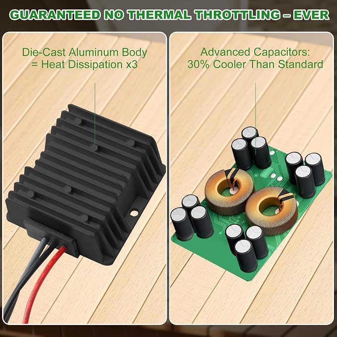 Starlink Gen 3 12V Adapter [No Voltage Drops] 12V/24V to 57V 4.5A DC Boost Converter for Starlink Gen 3 Router, [Ultra Stable] DC Step Up Converter Starlink Gen 3 Power Cable for RV, Marine, Outdoor