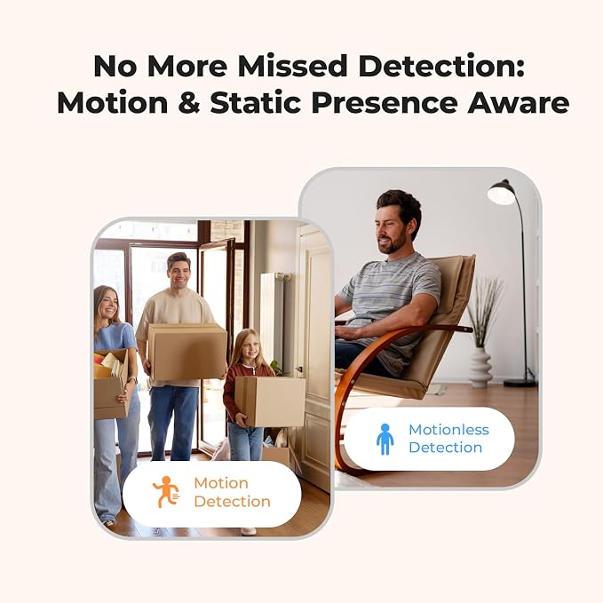 THIRDREALITY Presence Sensor R2,24GHz mmWave Radar,Adjustable Sensitivity,Zigbee Hub Required,Battery Powered,Support Home Assistant,SmartThings,Homey or Echo Devices with Built-in Zigbee hub