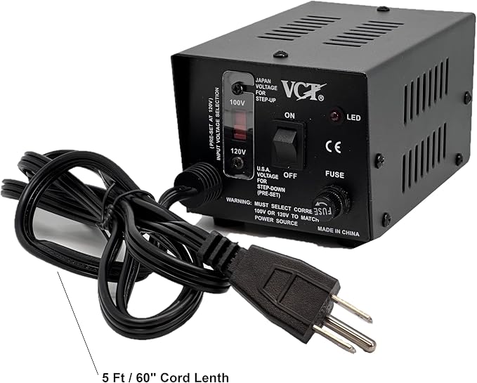 VCT VT-500J - Japanese Step Up/Down Voltage Transformer Converts Japan 100 Volts To 110V OR Vice Versa - 500 Watt