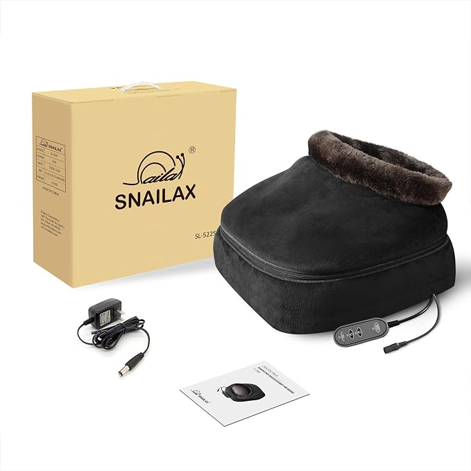 Snailax Shiatsu Foot and Back Massager with Heat - Kneading Feet Massager Machine with Heating Pad, Back Massage Cushion or Foot Warmer,Massagers for Back,Leg,Foot Pain Relief