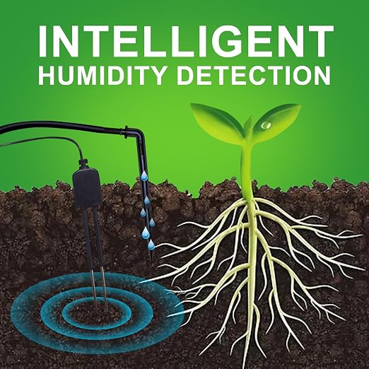 Drip Irrigation kit Indoor Plant Irrigation System Automatic Plant Waterer Plant Humidity Sensor Timer Water drip System kit to Growing Tent self Watering Automatic Mister kit Greenhouse(2 Sets)