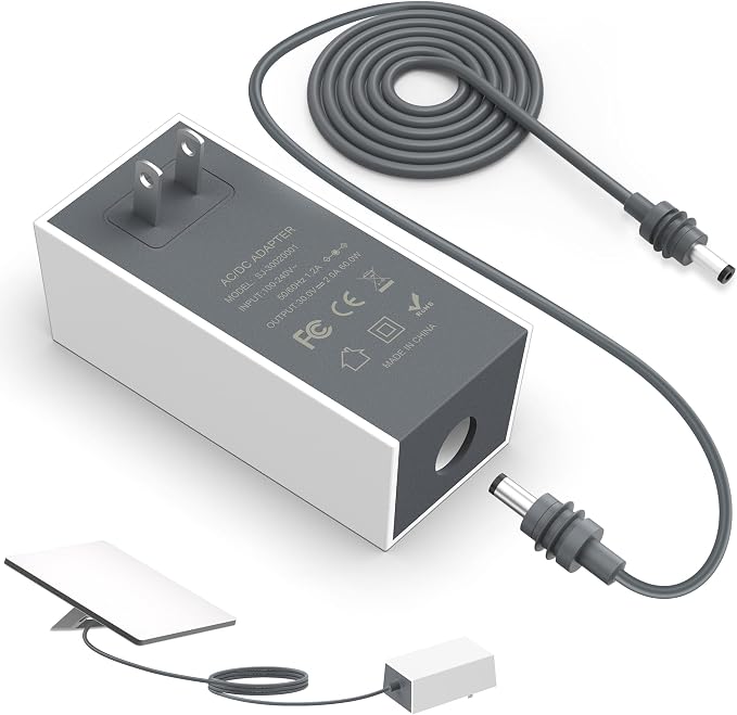 Starlink Mini Power Supply Adapter 30V 2A 110V-240V AC to DC Chager Adapter for Starlink MINI 12V Power Cable Wall Plug 60W Fast Charger Waterproof, Compatible with Star Link Mini DC Cord