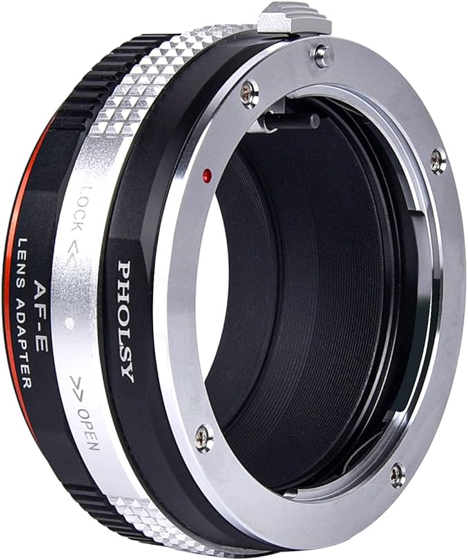PHOLSY Lens Mount Adapter with Aperture Ring Compatible with Sony A (Minolta AF) Mount Lens to Sony E Mount Camera Body, Compatible with Sony A to E (NEX)