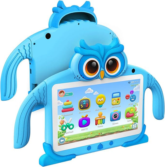 Kids Tablet 7 IN 32GB Tablet for Kids 3-7 Pre-installed with Children Software Many Offline Content Parents Control, Toddler Tablets with Youtube WiFi Dual Camera, Tablets for Toddlers Gifts Ages 3-12
