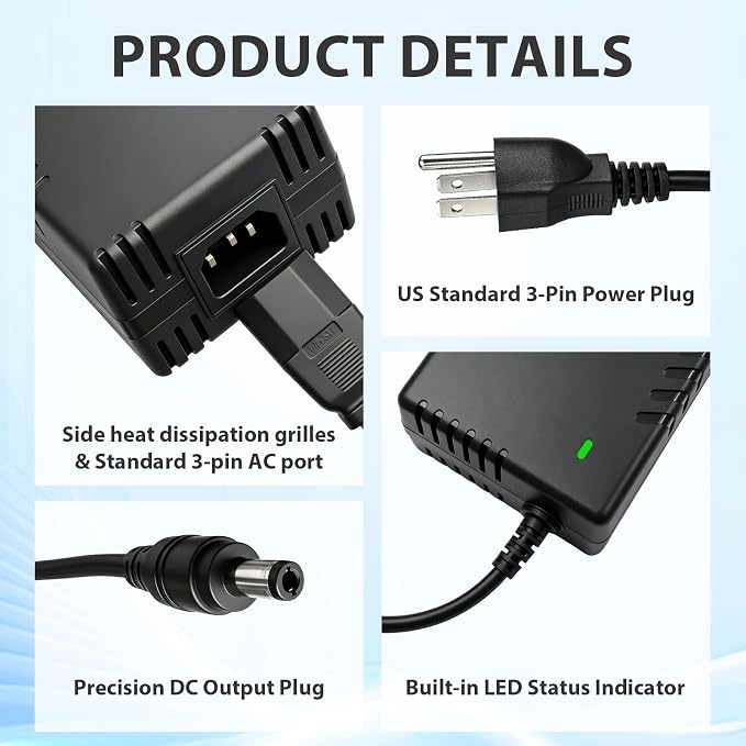 25V AC/DC Power Adapter Charger Compatible with XTOOL D1 Pro, 2W 20W 40W Laser Engraver and Cutter Machine Modules Power Supply Cord Cable Charger PSU