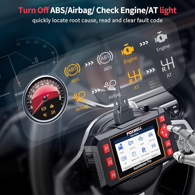 FOXWELL Car Scanner NT604 Elite OBD2 Scanner and FOXWELL OBD2 OBD II 16Pin Diagnostic Extension Convert Cable Adapter 1m/ 39inch