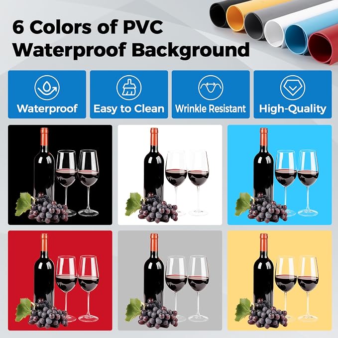 Photo Light Box, Portable 12/16/20/24/32 Inch Photo Studio Light Box, Shooting Tent Kit with 297 Light Beads and 6 Color Backdrops.Lightbox with 3 Stepless Dimming Light Boards for Studio Photography