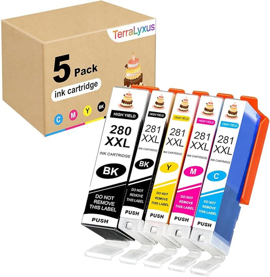 Refillable 280XL 281XL 280 XL 281 XL Ink Cartridges Compatible for PIXMA TR8620 TR8620a TS702 TS702a TS6120 TS6220 TS6320 TS8120 TS8220 TS8320 TR7520 TR8520 TS9120