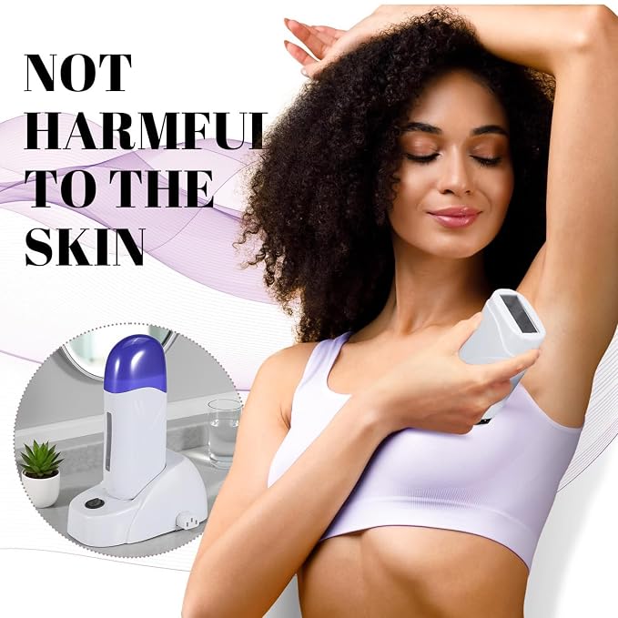 TARSHYRY Portable Roll on Wax Warmer for Hair Removal, Electric Wax Roller Wax Heater with Charging Pedestal, Single Body Depilatory Wax Warmer Machine for Hair Removal