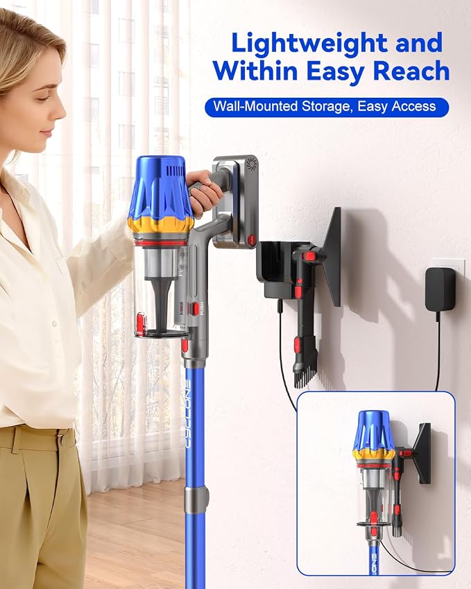 H9 Cordless Vacuum Cleaner, 700W 58kPa 90 Mins Runtime Stick Vacuum, Self-Standing Wireless Vac with 6 Green LEDs, Anti-Tangle Brush for Home, Pet Hair, Carpets & Hard Floor