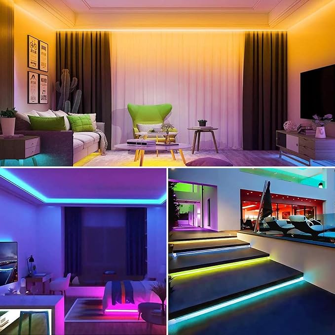 24V RGB COB Led Strip Light 32.8FT/10M, 5760Leds,10mm Width, Flexible Led Tape Light, Smart Led Strip Light Color Changing, Music Sync, Led Strip Lights for Room Decor, TV Backlights