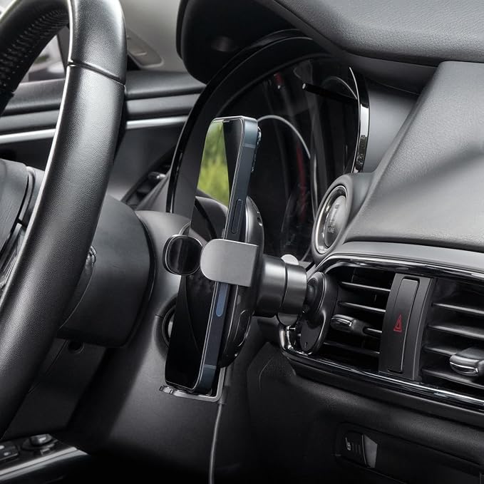 iOttie Auto Sense 2 Air Vent Car Phone Holder with Qi Wireless Charging - Auto Clamping Phone Mount for iPhone, Google Pixel, Samsung Galaxy, Huawei, LG (Adapter Not Included)
