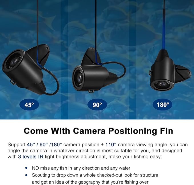 [FishPRO® 2026 Upgrade] Underwater Fishing Camera 4.3'' [Proven Since 2017] Ice Fishing Camera 1000 TVL w/ 65ft Magnetic-Spool, IR, USB-C, 5000mAh, Portable Fish Finder for Ice Lake Boat Kayak Fishing