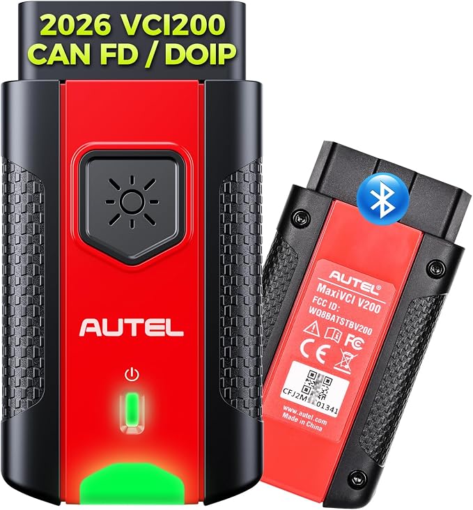 Autel MaxiVCI V200 VCI200 Wireless Dongle: 2026 VCI 200 OBD2 Connector 2.0 of VCI100 V100 Adapter Car Communication Interface for MaxiSys MS906 Pro MS906 Pro-TS S906 MAX KM100 BT608 BT609 ITS600 etc.