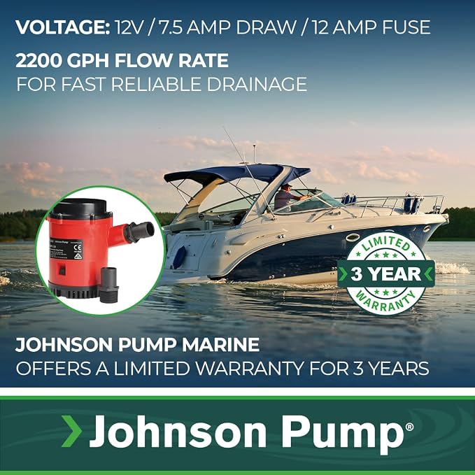 Johnson Pumps 22004 2200 GPH Bilge Pump