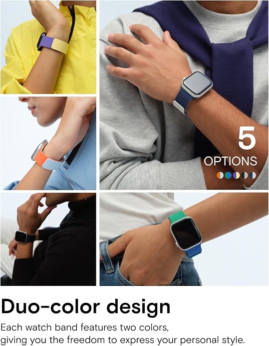 MOFT Snap Duo Watch Bands Compatible with Apple Watch, Quick Magnetic Wear, Duo-Color Design & Soft Silicone, iWatch Bands for Ultra 3/2/1, Series 11/10/9/8/7/SE/6/5/4/3/2/1, 38/40/41/42/44/45/46/49mm