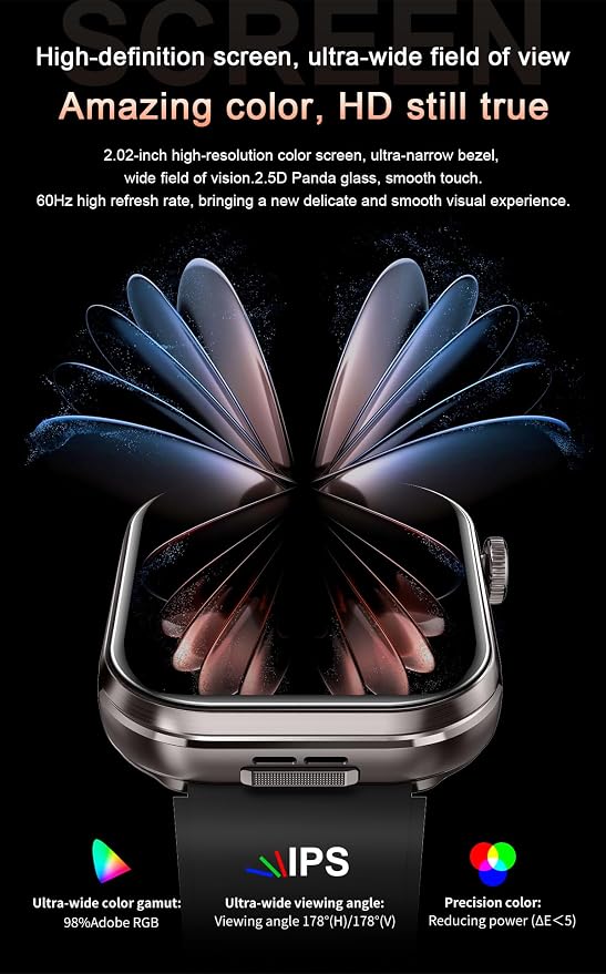 Smart Watch with Earbuds,2.02" HD Screen,2 in 1 Smart Watches for Women,Waterproof Fitness Tracker Watch with Wireless Earphone Compatible for Android iOS with Sports Monitor Sleep