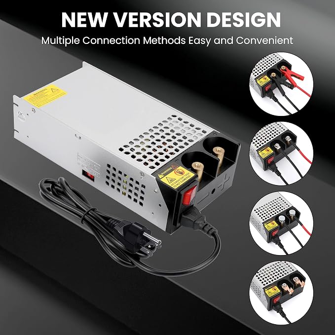 New Version 110V AC to 12V DC Converter Power Supply, AC to DC Converter 100A 1200W Switch Power Supply Transformer for 12V RV, Pump, LED Strip, LCD Monitor