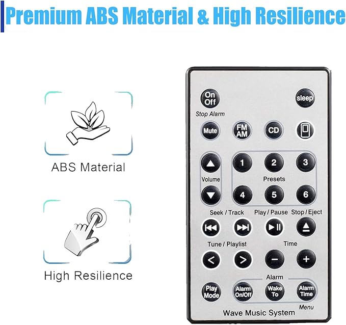 Replacement Remote Control for Bose Wave Sound Touch Music Radio System I II III IV (Without Battery)