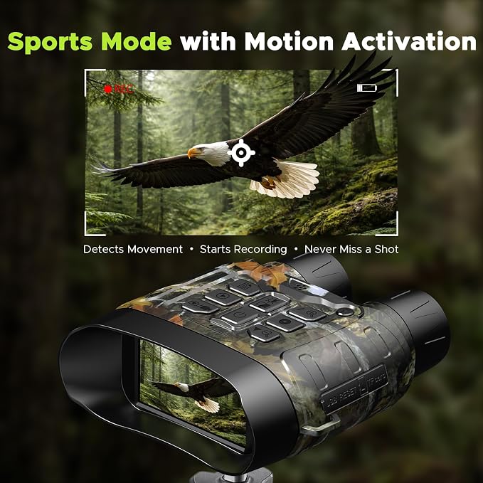 Night Vision Goggles 4K 112MP, 18X Zoom Infrared Binoculars with 5000mAh Long Battery Life, 1968ft Range, 64GB Card Included, Full Color Night Vision for Hunting Camping Security Surveillance