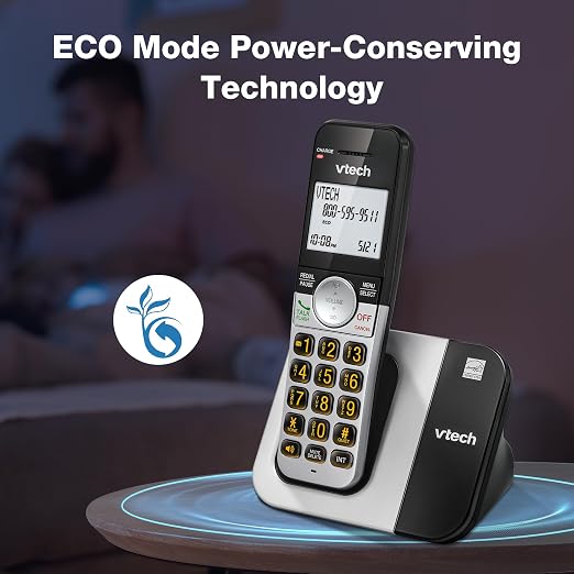 VTech DECT 6.0 Cordless Phone – Interference-Free Sound, Large Backlit Display, Big Buttons, Caller ID, Speakerphone | VG231