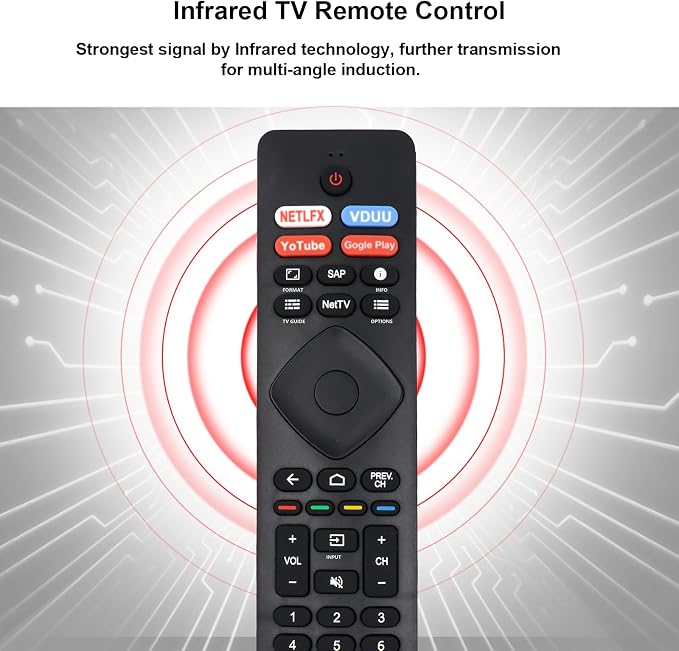 NH800UP RF402A-V14 IR Replacement for All Philips Smart TV Remote Control, Replacement Remote for Philips Android LED LCD 4K Smart TV 43PFL5766 50PFL5604 65PFL5504 65PFL5604 75PFL5704