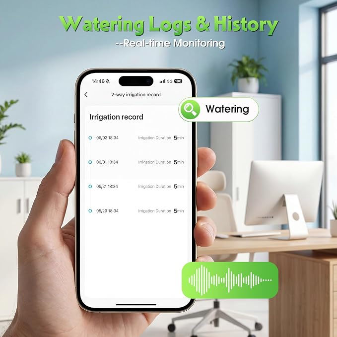 WiFi Sprinkler Timer 2 Zone, Smart Water Timer for Garden with App Remote Control for Travel, Brass Inlet Smart Irrigation System for Outdoor Hose, Patios, Lawns, Flower Bed & Yard Care