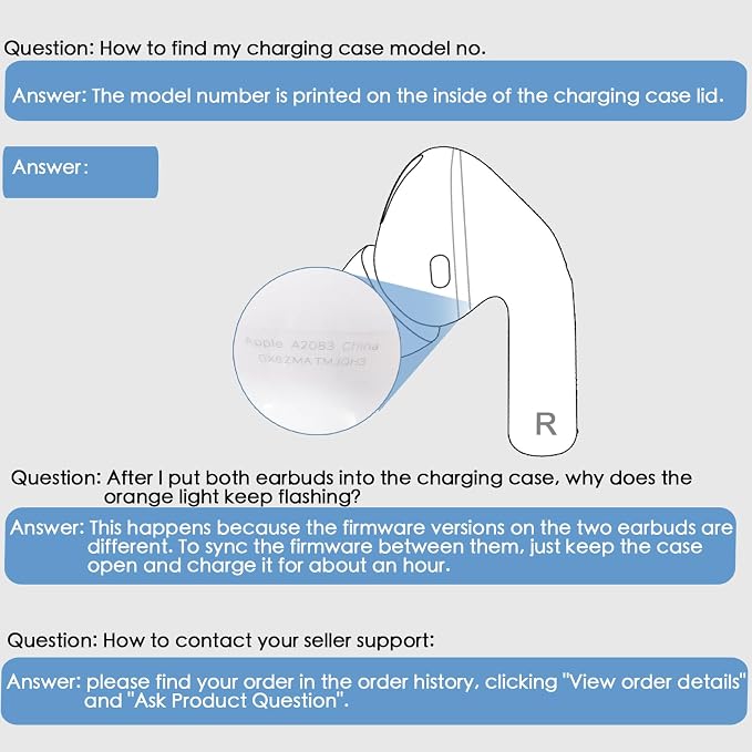 Original OEM Single Earbud for Right Apple Airpods Pro 1st Gen Earbud,Single Right Ear Side Only(A2083)