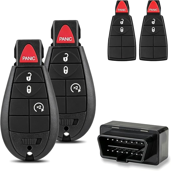 DIY Key Fob Replacement for Dodge Ram 1500 2500 3500 2013 2014 2015 2016 2017, Keyless Entry Remote GQ4-53T