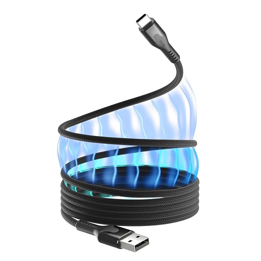 Statik MagStack USB to USB C Cable, Clutter-Free Magnetic Charging Cable, A to Type C Charger Fast Charging Phone Charger Cord, Compatible with iPhone, iPad & Android, 27W 6FT