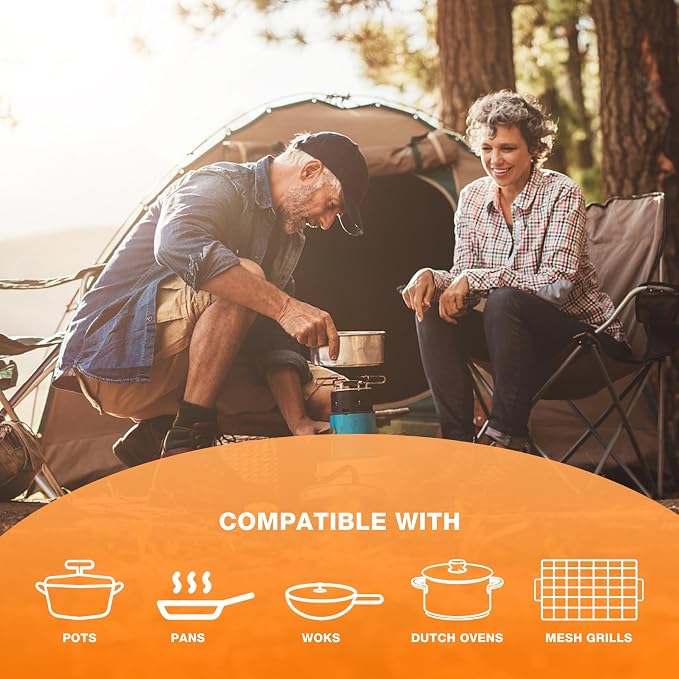 Onlyfire Cast Iron Rocket Stove – Heavy Duty Portable Wood Burning Camp Stove for Outdoor Cooking, Patio, Survival – High Fuel Efficiency, Low Smoke, Supports Pots & Dutch Oven, 12.7x12.7x11.4 in