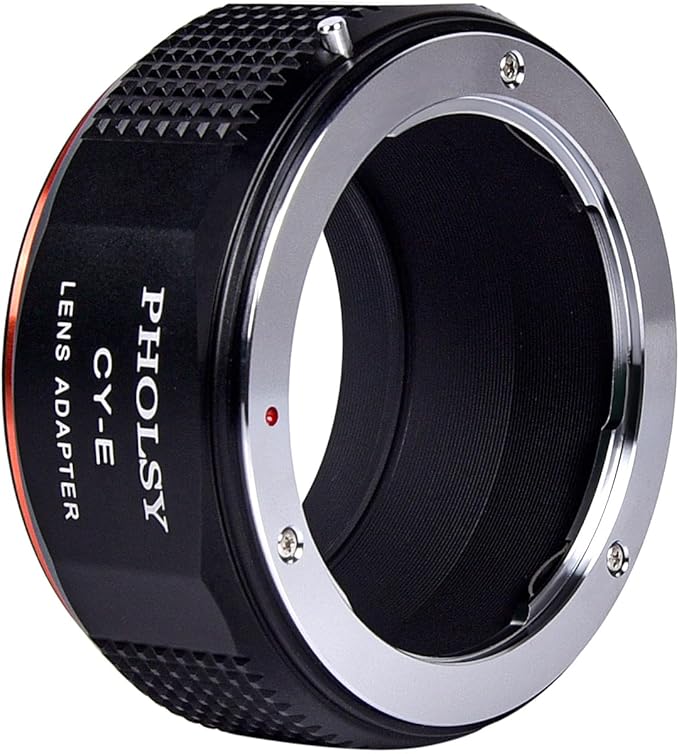 PHOLSY Lens Mount Adapter Compatible with Yashica Contax C/Y Lens to E Mount Camera Compatible with Sony a1 a9ii a7S iii/ii a7R v/iv/iii/ii a7C a7 iv/iii/ii a6600 a6500 a6400 a6300 a6000 NEX etc.