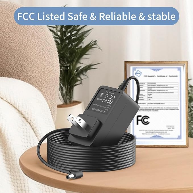 24V Power Adapter for KNKA Air Purifier Replacement for KNKA APH4000 & APH3000 Air Purifiers Adapter Power Cord