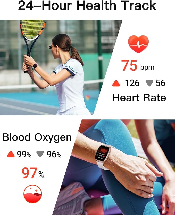 Smart Watches for Women Men with GPS Built-in, Answer/Make Calls, 1.95" Smartwatch for iPhone/Android Phones, Fitness Watch with Heart Rate/Sleep Monitor 100+ Sports Modes IP68 Waterproof (Starlight)