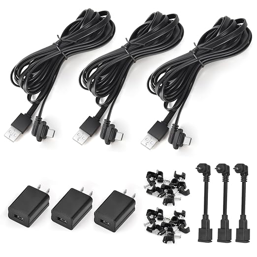 3Pack 25ft/7.5m Power Adapter for Blink Outdoor 4 (4th Gen)&(3rd Gen)&Blink XT2/XT, Weatherproof Flat Extension Cable with Extra Type C to Micro USB Adapter Continuously Charging Blink Outdoor Camera