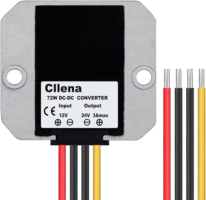Waterproof 12V to 24V DC Step Up Converter 3A 72W Voltage Regulator Boost Converter Module Car Power Supply Voltage Transformer (Input 10V-16V)