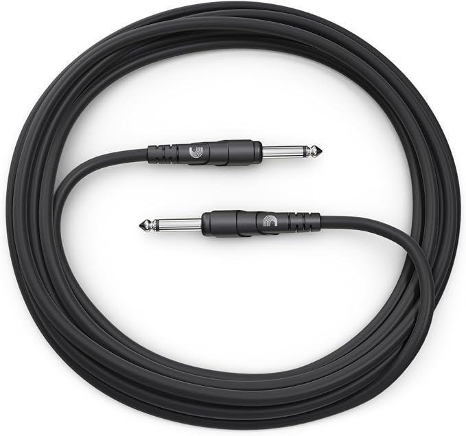 D'Addario Guitar Cable - 1/4 Inch Male to 1/4 Inch Male - Classic Series - 10 Feet/3.05 Meters - Straight - 1 Pack