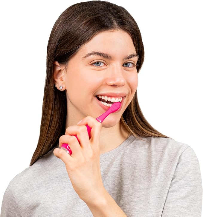 FOREO ISSA 4 Smile Electric Toothbrush – Compact & Travel-Friendly, 4-in-1 Hybrid Brush Head, Tough on Plaque, Long Battery Life (265 Days), 6-Month Brush Head Replacement – Wild Strawberry